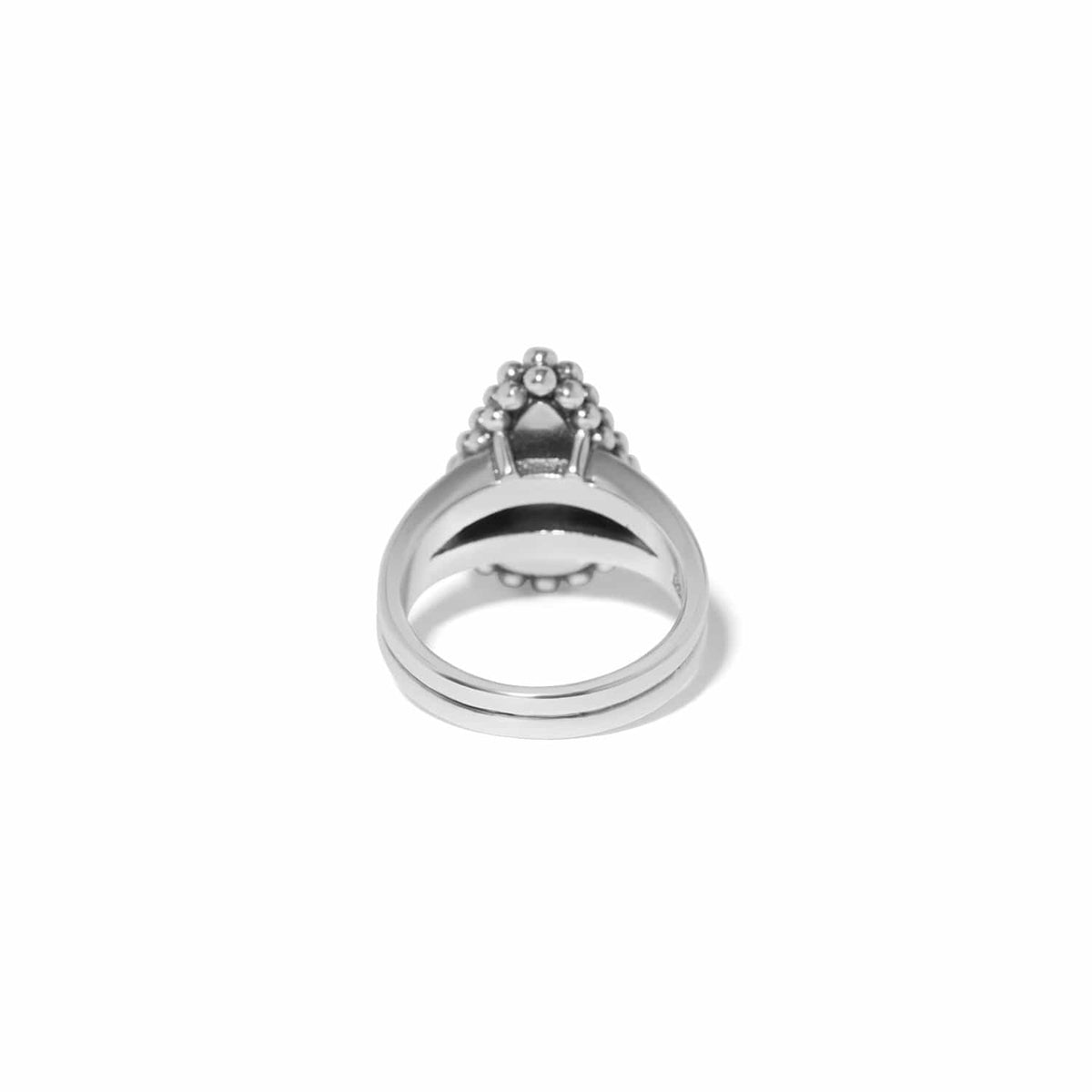 Twinkle Luxe Teardrop Ring — Silver-Blue