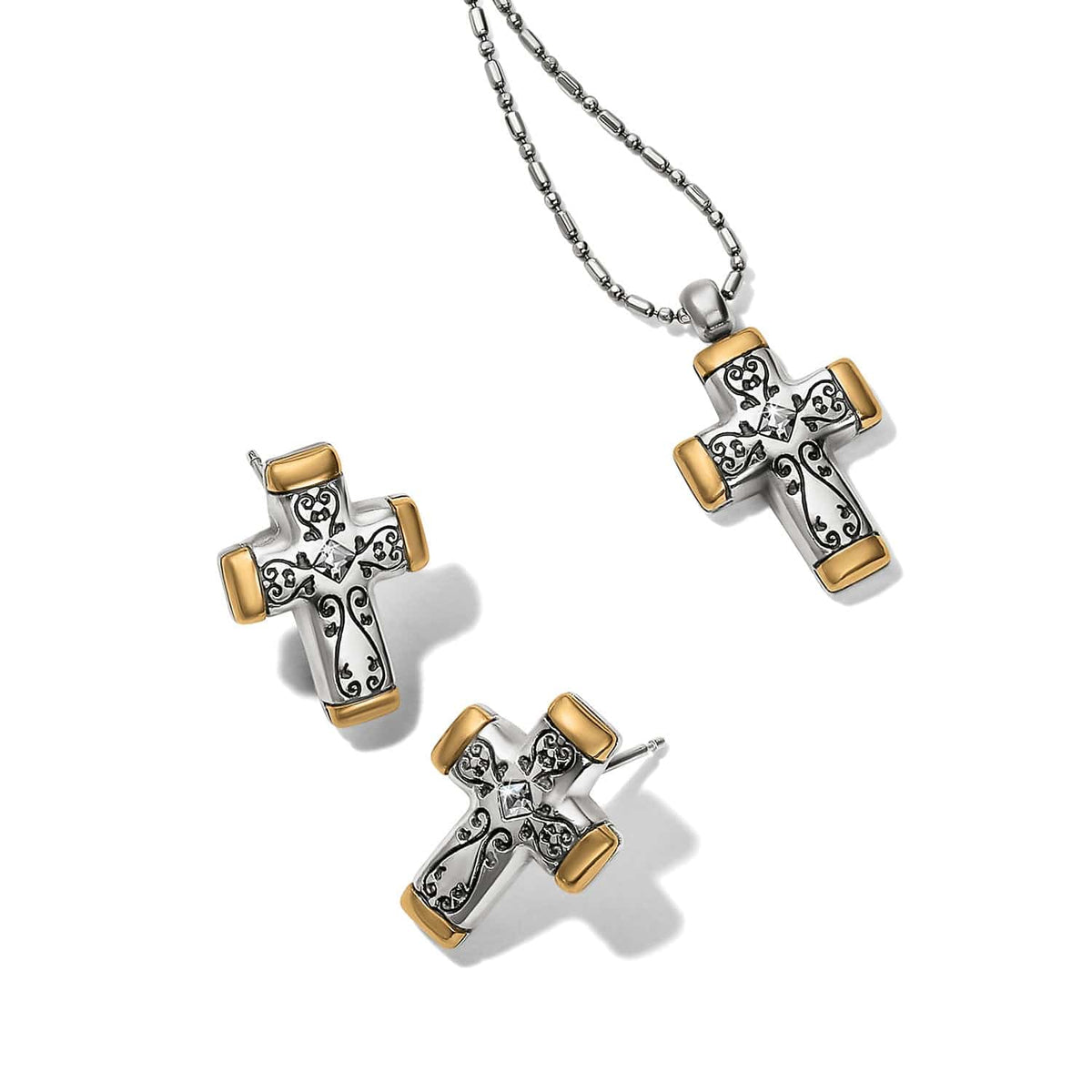 Venezia Cross Reversible Necklace by Brighton