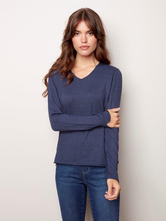 Charlie B Plushy Knit Top C2279X-464A | Pappagallo Classiques